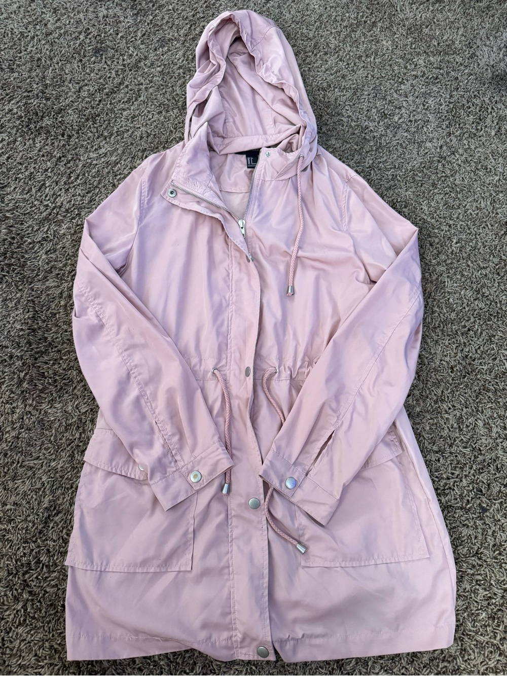 Forever 21 Pale Pink Hooded Utility Jacket